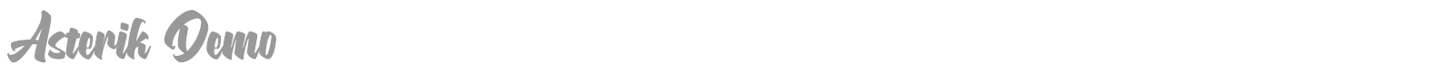 Asterik font preview